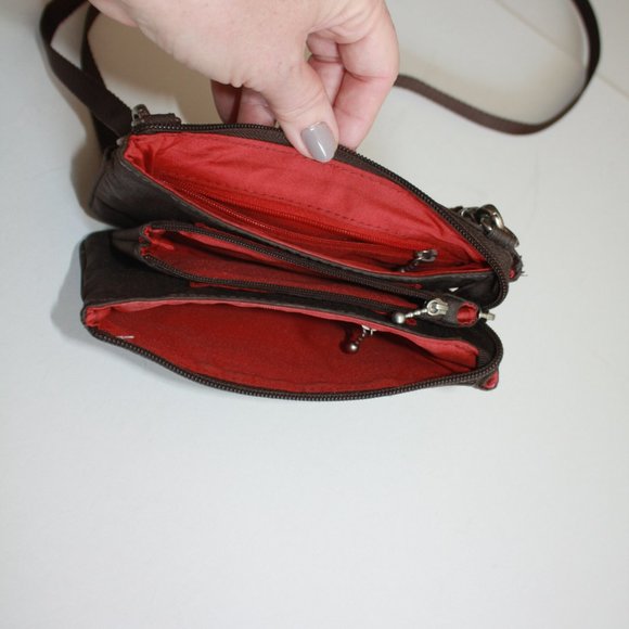 Baggallini Small Crossbody Brown with Animal Print - Picture 10 of 10